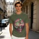 Olive T-shirt with Cartoon Cactus Free Hugs Desert Print