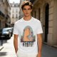 Olive t-shirt with capybara drinking coffee graphic
