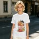 Olive T-Shirt with Capybara in Cup Noodle Graphic Print