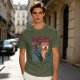 Olive T-Shirt With Funny Pizza Slice Scream Art Print