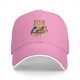 Black Baseball Cap with Japanese Ramen Chef Cat Graphic