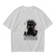 Olive t-shirt with black cat 'In My Defense I Was Under Catnip' print