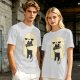 Olive T-Shirt With Ghost Holding Black Cat Graphic
