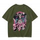 Olive Graphic T-Shirt with The Freak Hellfire Club Rock Print
