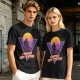 Olive green retro sunset graphic t-shirt with Hero of Time print