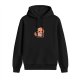 Black Hoodie With Cute Red Panda Reading Book Graphic