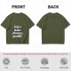 Olive green t-shirt with 'Coffee makes Mondays possible' print