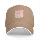 Black Baseball Cap With Pastel Cucumber Themed Graphic Print