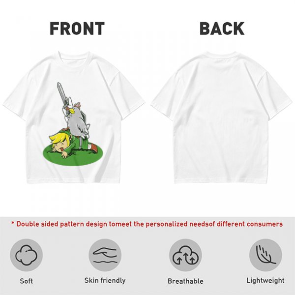 Legend of Zelda Cucco Defeats Link Graphic T-Shirt