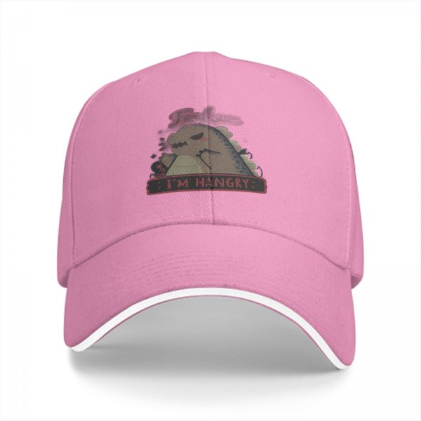Black Baseball Cap With Hungry Dinosaur I'm Hangry Graphic
