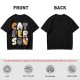 Olive T-Shirt With Cute Cat Letter Graphic Design