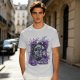 Olive Graphic T-Shirt with Black Mage Records Wizard Artwork