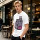 Olive graphic t-shirt with raccoons and 'I Will Rise Eventually' text