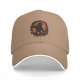 Black Baseball Cap with Fiery Attack Titan Graphic Print