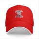 Black baseball cap with glitter water and anxiety unicorn print
