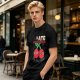 Olive Graphic T-Shirt With I HATE mood swings Cherry Print
