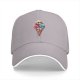 Black Baseball Cap With Melting Skull Ice Cream Cone Graphic