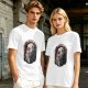 Olive T-Shirt with Vampire Coffee Before Coffin Graphic Print