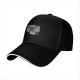 Black Baseball Cap with Retro Boombox and Cassette Print