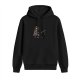 Black hoodie with cartoon Star Wars Jedi and Darth Vader print