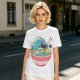 Olive T-shirt with Great Wave Ramen Bowl Graphic Design
