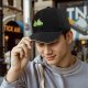 Black Baseball Cap With Funny Cartoon Pears Graphic