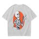 Olive Skeleton Holding Coffee Mug Graphic T-Shirt