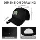 Black baseball cap with neon skull juice box graphic
