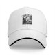 Black baseball cap with 'Coffee! Because murder is wrong' retro print
