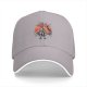 Black Baseball Cap With Anime Warrior And Red Moon Art Print