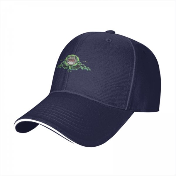 Black Baseball Cap With Forest Spirit Graphic Design