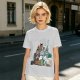 Olive T-Shirt Featuring 'king Club' and Animated Characters Print