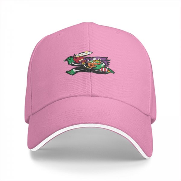 Black Baseball Cap With Colorful Halloween Witch Graphic Print