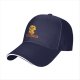 Black Baseball Cap With Cute Duck Holding Coffee Quackfeine Print