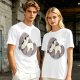 Olive Green T-Shirt with Cute Sleeping Otter Graphic