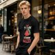 Olive T-Shirt with 'Not Today I'm Berry Tired' Strawberry Print