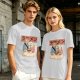Olive T-Shirt With Cats Eating Ramen Japanese Art Print