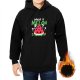 Black hoodie with 'What a Melon' and cute confused watermelon graphic