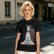 Olive T-Shirt With Meditating Llama Rainbow Graphic