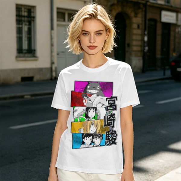 Studio Ghibli Anime Characters Graphic T-Shirt