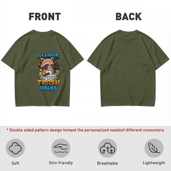 I Have Trash Issues Raccoon Graphic T-Shirt Design