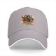 Black baseball cap with coffin ghost floral 'Get In Loser' print