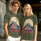 Capybara Camping Tent Full Moon Graphic T-Shirt