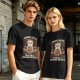 Olive t-shirt with grumpy cat holding boxes and text 'Forget Gifts Give Me A Reason To Live'
