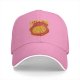 Black baseball cap with pizza atom graphic and text