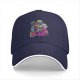 Black Baseball Cap With Colorful Abstract Fantasy Art Print