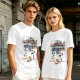 Olive t-shirt with 'If I seem a little strange that's because I am' penguin print