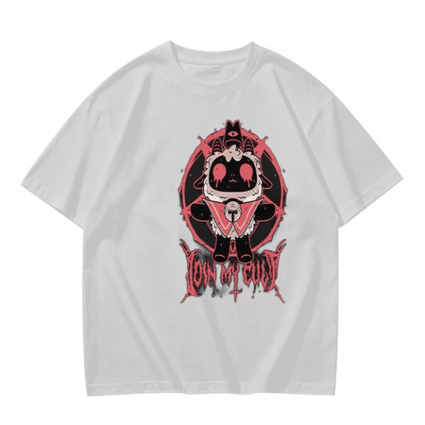 Olive T-Shirt With Cult Lamb Graphic Join My Cult Print