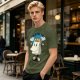 Olive t-shirt with cartoon Monday calendar graphic and 'I HATE YOU TOO' text
