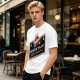 Olive green t-shirt with sarcasm genuine talent unfiltered mocking beer print